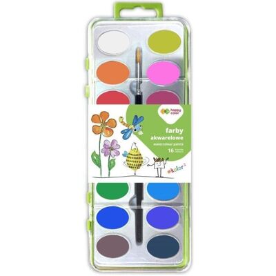GDD, Künstlerfarbe + Bastelfarbe, Aquarellfarben 16 Farben HAPPY COLOR GDD, Künstlerfarbe + Bastelfarbe, Aquarellfarben 16 Farben HAPPY COLOR