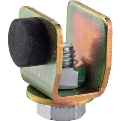 Helm, Zubehör Türbeschlag, Schienenstopper 300 P Profil 300 Stahl Oberfläche galvanisch verzinkt Helm, Zubehör Türbeschlag, Schienenstopper 300 P Profil 300 Stahl Oberfläche galvanisch verzinkt