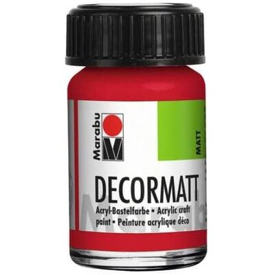 Marabu, Künstlerfarbe + Bastelfarbe, Decormatt Acryl 15 ml im Glas kirschrot (15 ml) Marabu, Künstlerfarbe + Bastelfarbe, Decormatt Acryl 15 ml im Glas kirschrot (15 ml)