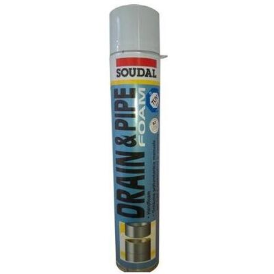 Soudal, Klebeband, Drain & Pipe Brøndskum 750 ml, 1-komponent skum selvekspanderende klar til brug polyuretan sk Soudal, Klebeband, Drain & Pipe Brøndskum 750 ml, 1-komponent skum selvekspanderende klar til brug polyuretan sk