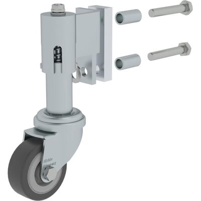 Munk, Leiter + Gerüst, Federrolle für Stufenleiter Feder-Lenkrolle links Ø 50 mm (Trittleiter) Munk, Leiter + Gerüst, Federrolle für Stufenleiter Feder-Lenkrolle links Ø 50 mm (Trittleiter)