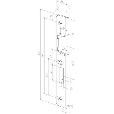 Assa Abloy, Türgriff + Türgarnitur, FF WinkelSchliessblech S- -------52535-051106 EST ProFix DIN RECHTS (Schliessblech) Assa Abloy, Türgriff + Türgarnitur, FF WinkelSchliessblech S- -------52535-051106 EST ProFix DIN RECHTS (Schliessblech)