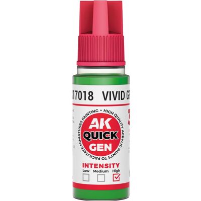 AK Interactive, Künstlerfarbe + Bastelfarbe, Pot de Quick Gen - Vivid Green (18 ml) (18 ml) AK Interactive, Künstlerfarbe + Bastelfarbe, Pot de Quick Gen - Vivid Green (18 ml) (18 ml)