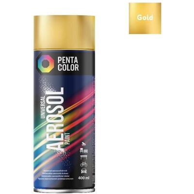 Pentacolor, Künstlerfarbe + Bastelfarbe, Paint Aerosol Gold 400ml (400 ml) Pentacolor, Künstlerfarbe + Bastelfarbe, Paint Aerosol Gold 400ml (400 ml)