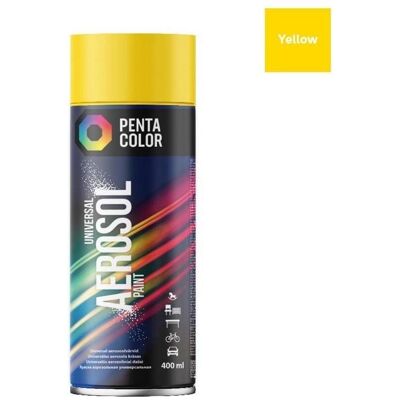 Pentacolor, Künstlerfarbe + Bastelfarbe, PAINT AEROS PENTA YELLOW 400ML R-1023 (400 ml) Pentacolor, Künstlerfarbe + Bastelfarbe, PAINT AEROS PENTA YELLOW 400ML R-1023 (400 ml)