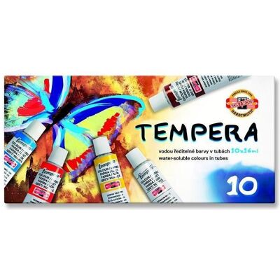 Koh-i-Noor, Künstlerfarbe + Bastelfarbe, Tempera Temperafarben farbsortiert 10 x 16,0 ml (16 ml) Koh-i-Noor, Künstlerfarbe + Bastelfarbe, Tempera Temperafarben farbsortiert 10 x 16,0 ml (16 ml)