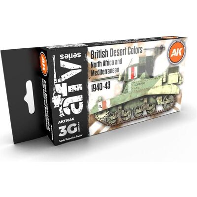 AK Interactive, Künstlerfarbe + Bastelfarbe, Pot de Peinture - British Desert Colors North Africa and Mediterranean 1940-43 AK Interactive, Künstlerfarbe + Bastelfarbe, Pot de Peinture - British Desert Colors North Africa and Mediterranean 1940-43