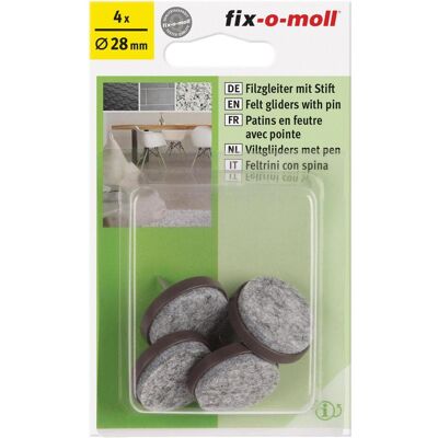 Fix-o-moll, Möbelgleiter + Schutzpuffer, Filzgleiter (Filzgleiter, 4 Stk.) Fix-o-moll, Möbelgleiter + Schutzpuffer, Filzgleiter (Filzgleiter, 4 Stk.)