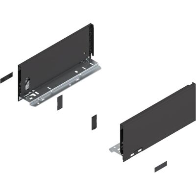 Blum, Schubladenauszüge, LEGRABOX pure Zarge Höhe K, NL 600, Carbonschwarz-matt Blum, Schubladenauszüge, LEGRABOX pure Zarge Höhe K, NL 600, Carbonschwarz-matt