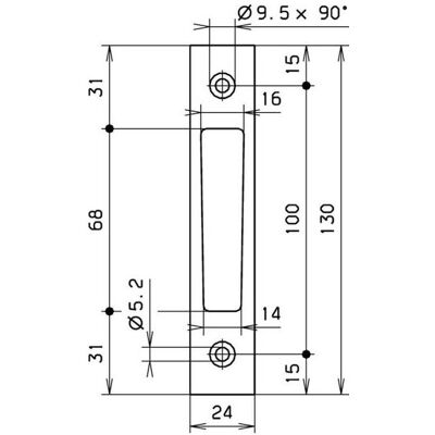 MSL, Türgriff + Türgarnitur, Flachschliessbleche B-19351Z (Schliessblech) MSL, Türgriff + Türgarnitur, Flachschliessbleche B-19351Z (Schliessblech)