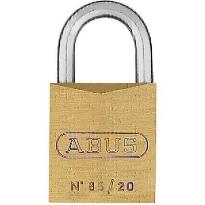 Abus, Vorhängeschloss, Zylindervorhangschloss 85/20 gl Schlosskörperbreite 21 mm Messing gleichschliessend 0393 Abus, Vorhängeschloss, Zylindervorhangschloss 85/20 gl Schlosskörperbreite 21 mm Messing gleichschliessend 0393