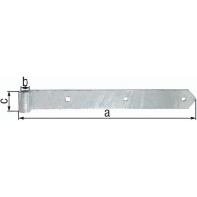 GAH, Türband, Ladenband Breite 60 mm Länge 800 x 60 mm Stärke 8 mm Stahl feuerverzinkt Ø 20 mm abgerundet GAH, Türband, Ladenband Breite 60 mm Länge 800 x 60 mm Stärke 8 mm Stahl feuerverzinkt Ø 20 mm abgerundet