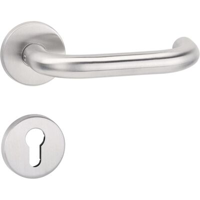 Tecwerk, Türgriff + Türgarnitur, Rosettengarnitur NW-401-4 Edelstahl 60 U-Form PZ DIN rechts gerade Wg Tecwerk, Türgriff + Türgarnitur, Rosettengarnitur NW-401-4 Edelstahl 60 U-Form PZ DIN rechts gerade Wg