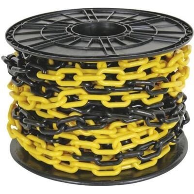 Velleman Absperrung, GELBE/SCHWARZE KETTE 8 mm AUF ROLLE - 25 m Velleman Absperrung, GELBE/SCHWARZE KETTE 8 mm AUF ROLLE - 25 m