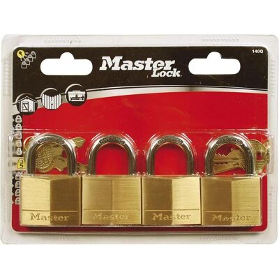 Master Lock, Vorhängeschloss, Vorhangschloss 140 EURQ Messing, Breite 40 mm, gleichsperrend SB-4 Master Lock, Vorhängeschloss, Vorhangschloss 140 EURQ Messing, Breite 40 mm, gleichsperrend SB-4