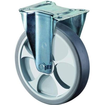 BS Rollen, Möbelrollen, Bockrolle Rad-Ø 80 mm Tragfähigkeit 100 kg thermoplastisch Kunststoff Platte L104xB80 mm BS Rollen, Möbelrollen, Bockrolle Rad-Ø 80 mm Tragfähigkeit 100 kg thermoplastisch Kunststoff Platte L104xB80 mm