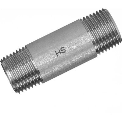 Magni, Rohrverbindungstechnik, HS Edelstahl-Rohrdoppelnippel 23 konisches Gewinde, 3/4, 120mm (Doppelnippel) Magni, Rohrverbindungstechnik, HS Edelstahl-Rohrdoppelnippel 23 konisches Gewinde, 3/4, 120mm (Doppelnippel)