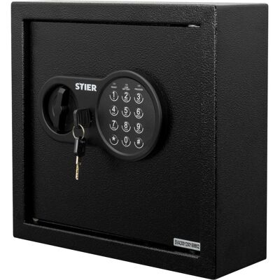 Stier, Schlüsseltresor + Schlüsselschrank, Schlüsseltresor mit Elektronikschloss für 30 Schlüssel 280x300x100 mm Stier, Schlüsseltresor + Schlüsselschrank, Schlüsseltresor mit Elektronikschloss für 30 Schlüssel 280x300x100 mm