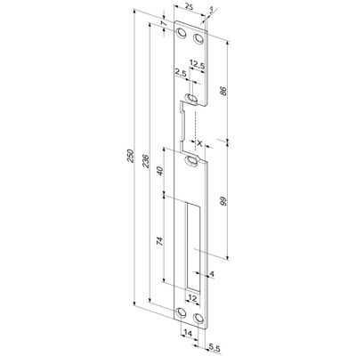 Assa Abloy, Türgriff + Türgarnitur, FF FLACHSCHLIEssBLECH -------18B35-01FUER 16W (2-LOCH) EST VERSTELLBAR Assa Abloy, Türgriff + Türgarnitur, FF FLACHSCHLIEssBLECH -------18B35-01FUER 16W (2-LOCH) EST VERSTELLBAR