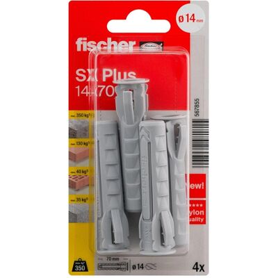 Fischer, Dübel, Dübel SX Plus 14x70 K (4 Stk.) Fischer, Dübel, Dübel SX Plus 14x70 K (4 Stk.)
