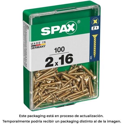 Spax, Schrauben, Schraubenkasten 4081020200162 Flacher Kopf 2 x 12 mm 2 x 16 mm 2,0 x 16 mm (100 Stück) (100 Schrauben pro Stück, 2 x 12 mm, 2 x 16 mm) Spax, Schrauben, Schraubenkasten 4081020200162 Flacher Kopf 2 x 12 mm 2 x 16 mm 2,0 x 16 mm (100 Stück) (100 Schrauben pro Stück, 2 x 12 mm, 2 x 16 mm)