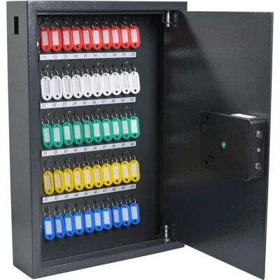 pavo, Schlüsseltresor + Schlüsselschrank, Advanced Schlüsseltresor grau mit 50 Haken Elektronikschloss pavo, Schlüsseltresor + Schlüsselschrank, Advanced Schlüsseltresor grau mit 50 Haken Elektronikschloss