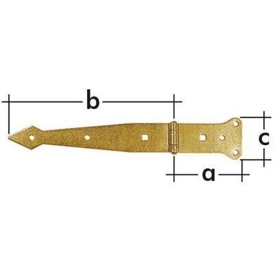 No Name, Scharnier, DOOR HINGES 612301/816301 300X2,5 No Name, Scharnier, DOOR HINGES 612301/816301 300X2,5