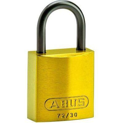 Brady, Vorhängeschloss, Kompaktes Aluminiumvorhängeschloss, Gelb, 25 mm Bügelhöhe, Bügel aus Aluminium, Bügeldurchme Brady, Vorhängeschloss, Kompaktes Aluminiumvorhängeschloss, Gelb, 25 mm Bügelhöhe, Bügel aus Aluminium, Bügeldurchme