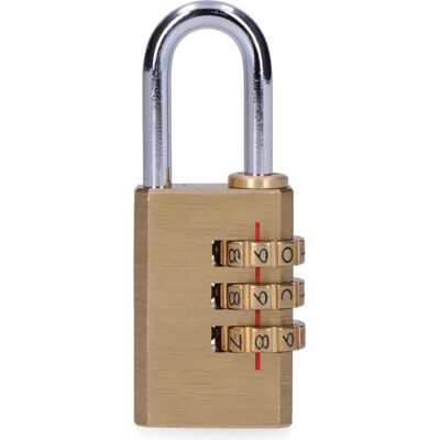 EDM, Vorhängeschloss, Brass combination lock 28 mm EDM, Vorhängeschloss, Brass combination lock 28 mm