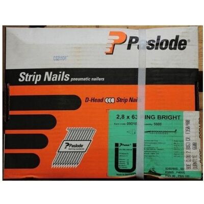 Paslode, Nägel, Befestigung 090083 Streifennägel 34° papiergebunden, blank (glatt) 2,8 x 805000 Stück (5000 Stk., 80 mm) Paslode, Nägel, Befestigung 090083 Streifennägel 34° papiergebunden, blank (glatt) 2,8 x 805000 Stück (5000 Stk., 80 mm)