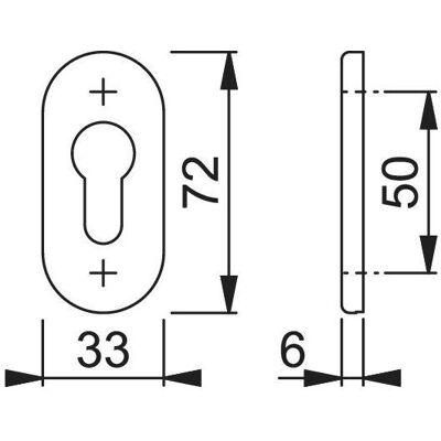 Magni, Türgriff + Türgarnitur, HOPPE Schieberosette 55S F1m (Türgriff) Magni, Türgriff + Türgarnitur, HOPPE Schieberosette 55S F1m (Türgriff)
