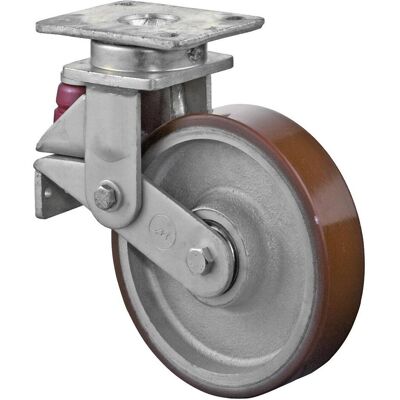 BS Rollen, Möbelrollen, Gefederte Schwerlastrolle T100.C10.200 Lenkrolle Rad-Ø 200mm Tragkraft 600kg Kugellager BS Rollen, Möbelrollen, Gefederte Schwerlastrolle T100.C10.200 Lenkrolle Rad-Ø 200mm Tragkraft 600kg Kugellager
