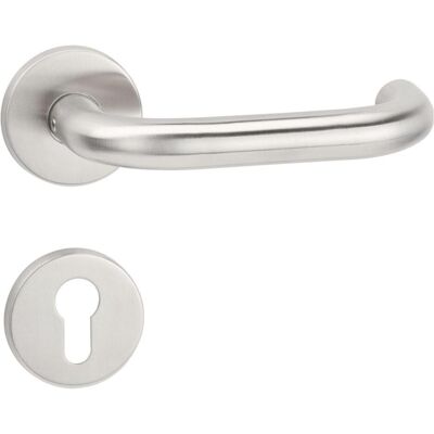 Tecwerk, Türgriff + Türgarnitur, Drückergarnitur Basic 01 Edelstahl 60 Edelstahl matt U-Form PZ DIN links / rechts flach D/K (Türgriff) Tecwerk, Türgriff + Türgarnitur, Drückergarnitur Basic 01 Edelstahl 60 Edelstahl matt U-Form PZ DIN links / rechts flach D/K (Türgriff)