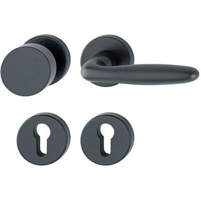 Hoppe Schwarz Matt Innentürgriff-Set - Verona Serie, 37-47mm Hoppe Schwarz Matt Innentürgriff-Set - Verona Serie, 37-47mm