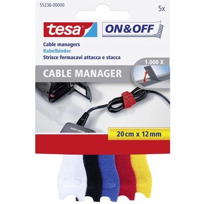 tesa, Kabelbinder, On&Off Kabelbinder (Klettkabelbinder, 200 mm, 5 Stk.) tesa, Kabelbinder, On&Off Kabelbinder (Klettkabelbinder, 200 mm, 5 Stk.)