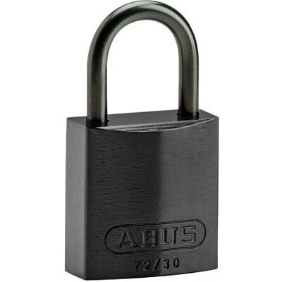 Brady, Vorhängeschloss, Kompaktes Aluminiumvorhängeschloss, Schwarz, 25mm Bügelhöhe, Bügel aus Aluminium, Bügeldurch Brady, Vorhängeschloss, Kompaktes Aluminiumvorhängeschloss, Schwarz, 25mm Bügelhöhe, Bügel aus Aluminium, Bügeldurch