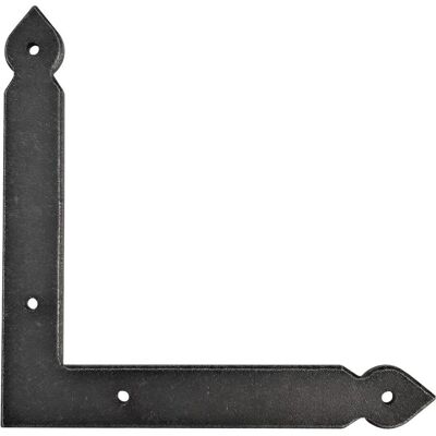 Halcö, Zubehör Türbeschlag, Scheinwinkelband Fulp, 140 x 140 mm, Stahl verzinkt schwarz passiviert Halcö, Zubehör Türbeschlag, Scheinwinkelband Fulp, 140 x 140 mm, Stahl verzinkt schwarz passiviert