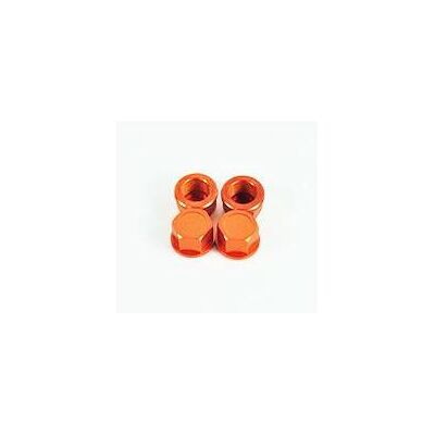 Amewi, Muttern + Unterlegscheiben, 050031 Radmutter geschlossen Aluminium orange 4 Stück Amewi, Muttern + Unterlegscheiben, 050031 Radmutter geschlossen Aluminium orange 4 Stück