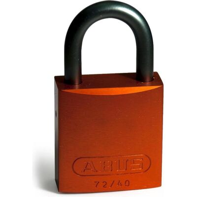 Brady, Vorhängeschloss, Aluminiumvorhängeschloss, Orange, 25mm Bügelhöhe, Bügel aus Aluminium, Bügeldurchmesser 6,5m Brady, Vorhängeschloss, Aluminiumvorhängeschloss, Orange, 25mm Bügelhöhe, Bügel aus Aluminium, Bügeldurchmesser 6,5m