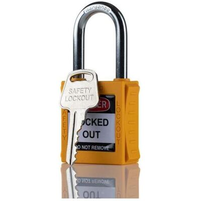 RS PRO, Vorhängeschloss, Nylon, Stahl Halter Typ Sicherheits-Absperr RS PRO, Vorhängeschloss, Nylon, Stahl Halter Typ Sicherheits-Absperr