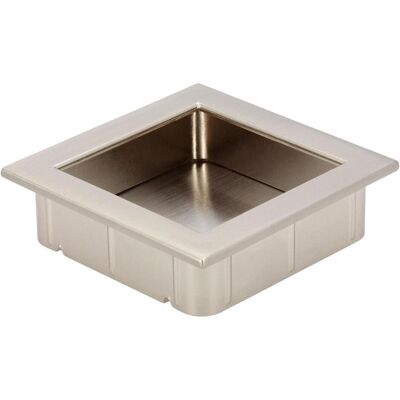 Siro, Möbelgriff, Muschelgriff Ladra Breite 56 mm, Einlassmass 50 x 50 mm, ZN Edelstahl Effekt Siro, Möbelgriff, Muschelgriff Ladra Breite 56 mm, Einlassmass 50 x 50 mm, ZN Edelstahl Effekt