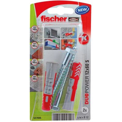 Fischer, Dübel, DuoPower 12x60 S K (2 Stk.) Fischer, Dübel, DuoPower 12x60 S K (2 Stk.)