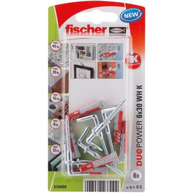 Fischer, Dübel, DuoPower 6x30 WH K Fischer, Dübel, DuoPower 6x30 WH K