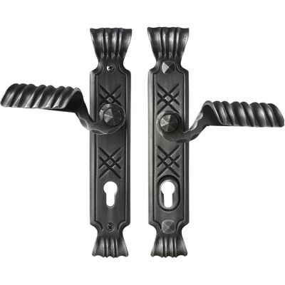 Schösswender, Türgriff + Türgarnitur, Sicherheits-Drückergarnitur ALPINA PZ92, TS-70, schwarz passiviert (Türgarnitur) Schösswender, Türgriff + Türgarnitur, Sicherheits-Drückergarnitur ALPINA PZ92, TS-70, schwarz passiviert (Türgarnitur)