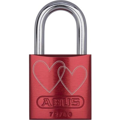 Abus, Vorhängeschloss, 72/40 red Love Lock 4 Lock-Tag Abus, Vorhängeschloss, 72/40 red Love Lock 4 Lock-Tag