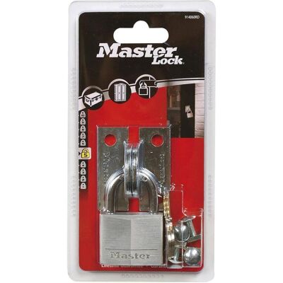 Master Lock, Vorhängeschloss, Vorhangschloss mit Winkelöse 40 mm SB Master Lock, Vorhängeschloss, Vorhangschloss mit Winkelöse 40 mm SB