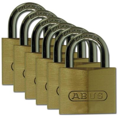 Brady, Vorhängeschloss, Messingschloss mit Stahlbügel, Messingfarben, Bügelhöhe 14,5 mm, Bügelstärke 5 mm (Keyed Dif Brady, Vorhängeschloss, Messingschloss mit Stahlbügel, Messingfarben, Bügelhöhe 14,5 mm, Bügelstärke 5 mm (Keyed Dif