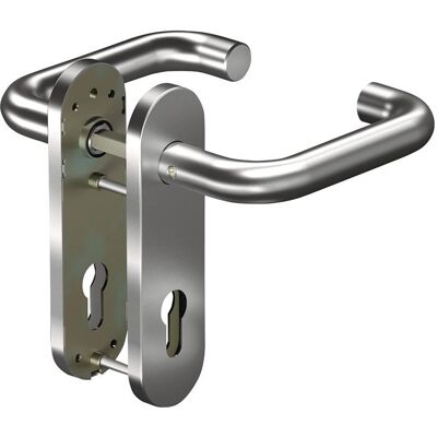 Ogro, Türgriff + Türgarnitur, Kurzschildgarnitur CORE 8100 8 mm / 7051K 72MM PZ AL Aluminium F1 PZ abgerundet Drückergarnitur Ogro, Türgriff + Türgarnitur, Kurzschildgarnitur CORE 8100 8 mm / 7051K 72MM PZ AL Aluminium F1 PZ abgerundet Drückergarnitur