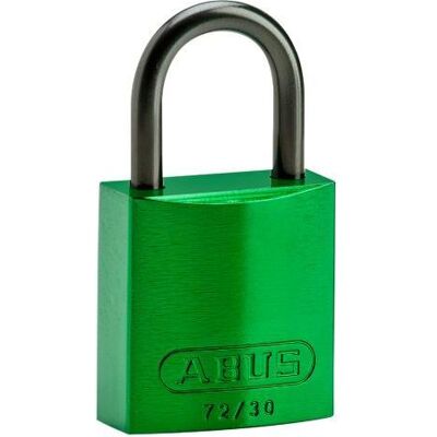 Brady, Vorhängeschloss, Kompaktes Aluminiumvorhängeschloss, Grün, 25 mm Bügelhöhe, Bügel aus Aluminium, Bügeldurchme Brady, Vorhängeschloss, Kompaktes Aluminiumvorhängeschloss, Grün, 25 mm Bügelhöhe, Bügel aus Aluminium, Bügeldurchme