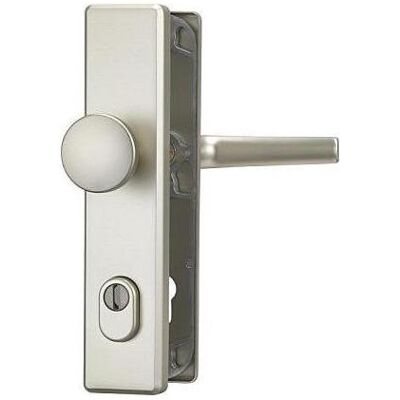 Abus, Türgriff + Türgarnitur, HLN414 ZS F2 Schutzbeschlag WG, neusilber (Türgriff) Abus, Türgriff + Türgarnitur, HLN414 ZS F2 Schutzbeschlag WG, neusilber (Türgriff)